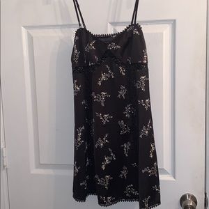 Floral satin dress